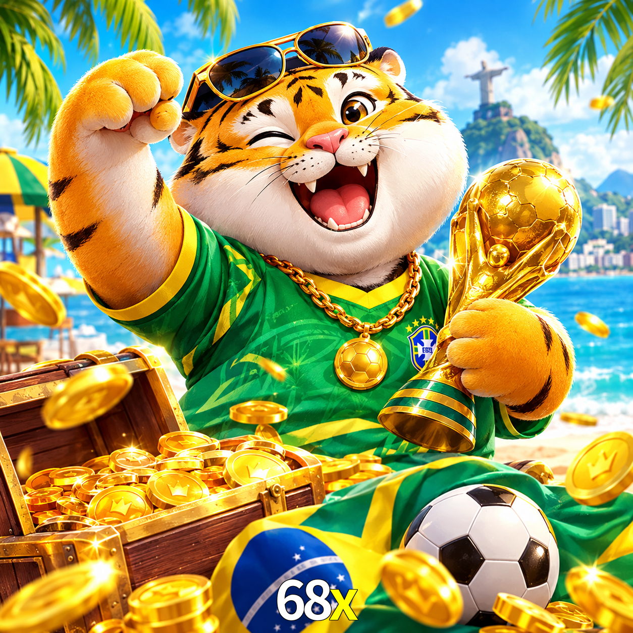 Imagem promocional da 68x mostrando a plataforma e suas vantagens
